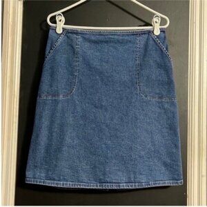 Cherokee Denim 90s A-Line Skirt w/ Front Pockets Size: 10 Length: 20”